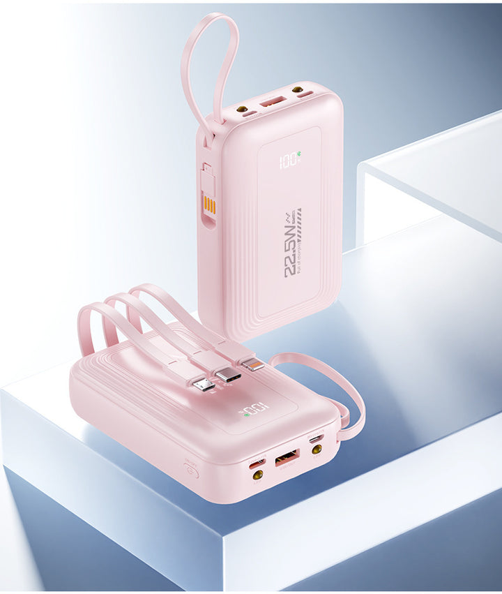 Portable power bank with integrated fast charging ports and digital display Stornfield