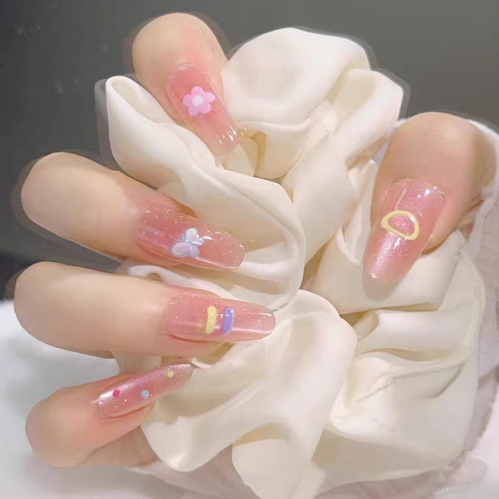 Decorative Character-Themed Press-On Nails with 3D Elements Stornfield