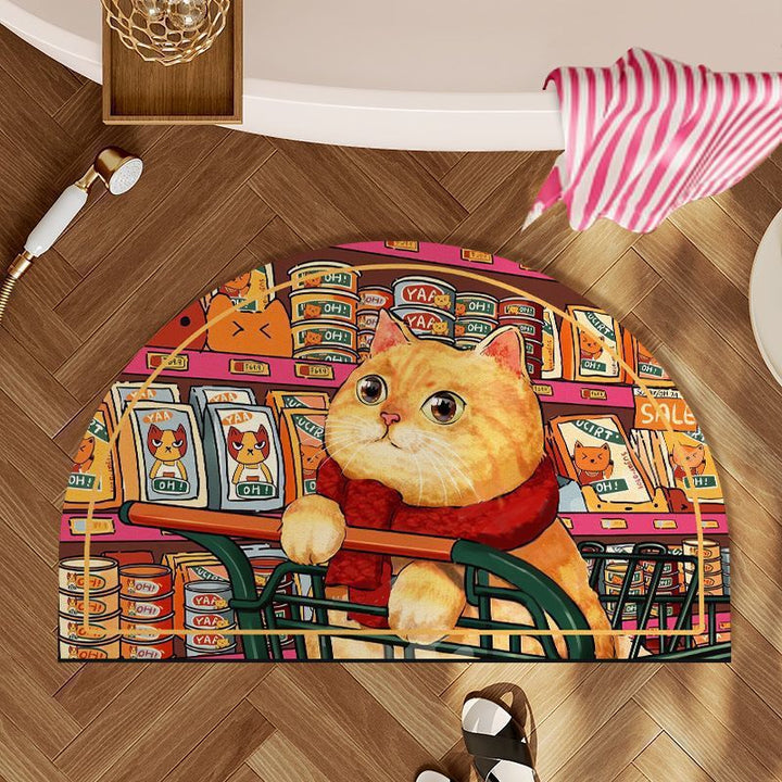 Decorative Cat-Themed Area Mat Stornfield