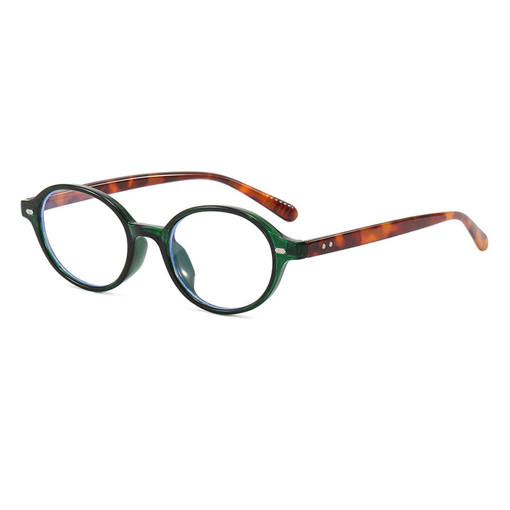 Women's fashionable round reading glasses with flexible plastic frame Stornfield