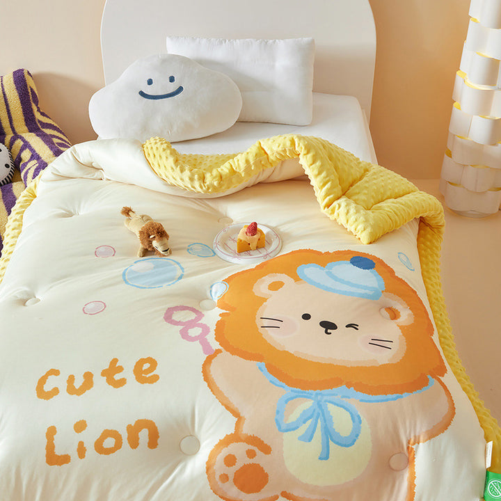 soft quilted baby cuddly blanket for crib with minky border