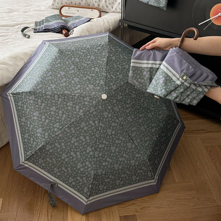 Women's eco-friendly shopping bag with integrated folding umbrella Stornfield
