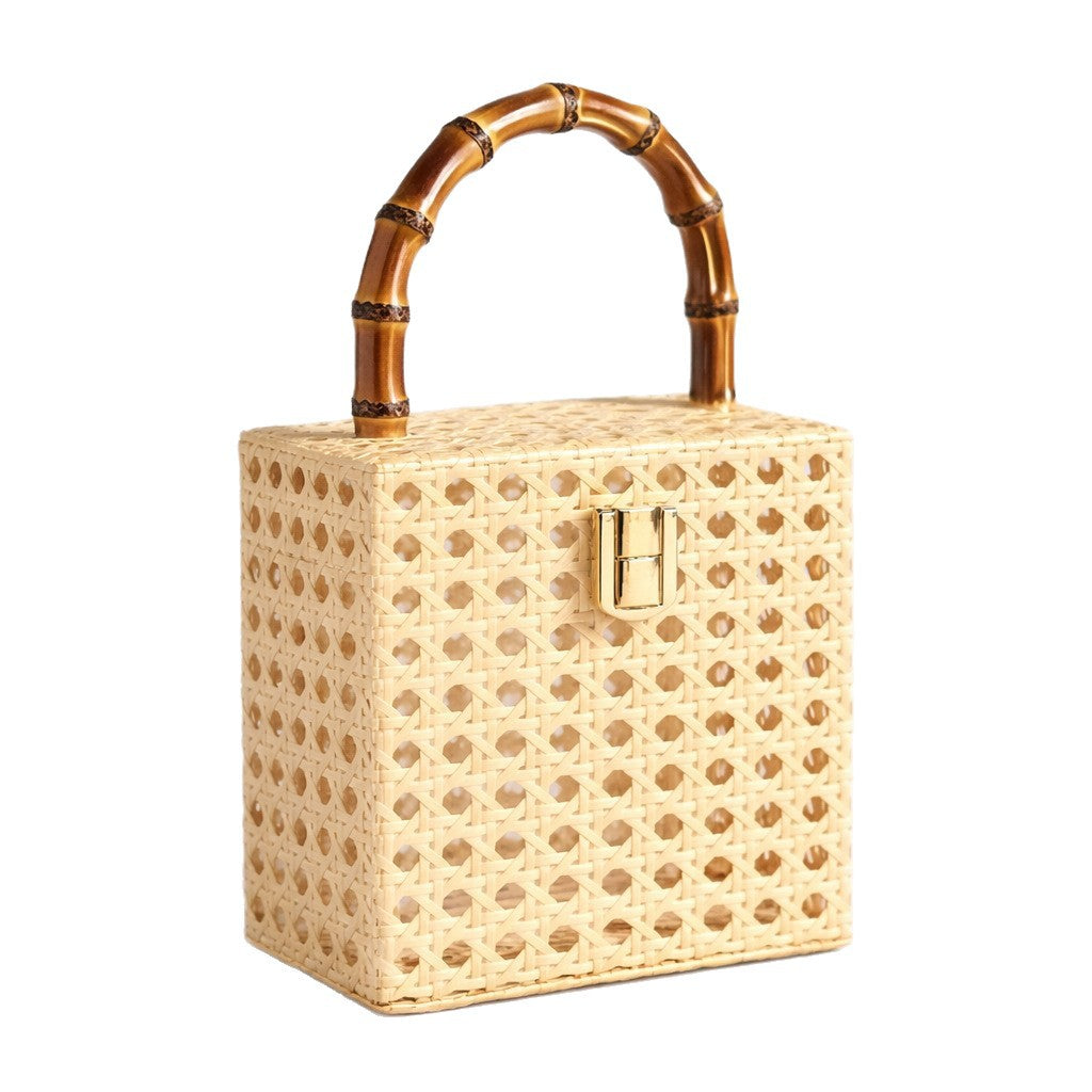 Stylish Handcrafted Bamboo Handle Bag