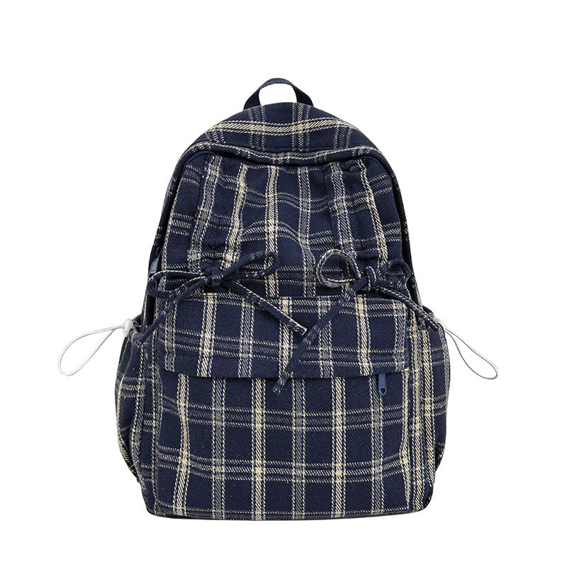Checked Casual Drawstring Backpack Stornfield