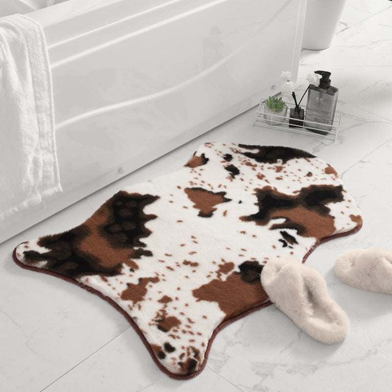Plush Animal Print Bath Rug