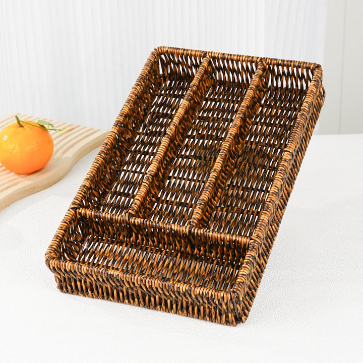 Woven Cutlery Organizer Tray Stornfield