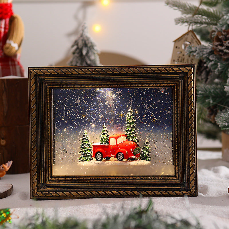 Decorative Christmas motif with snowmen Stornfield