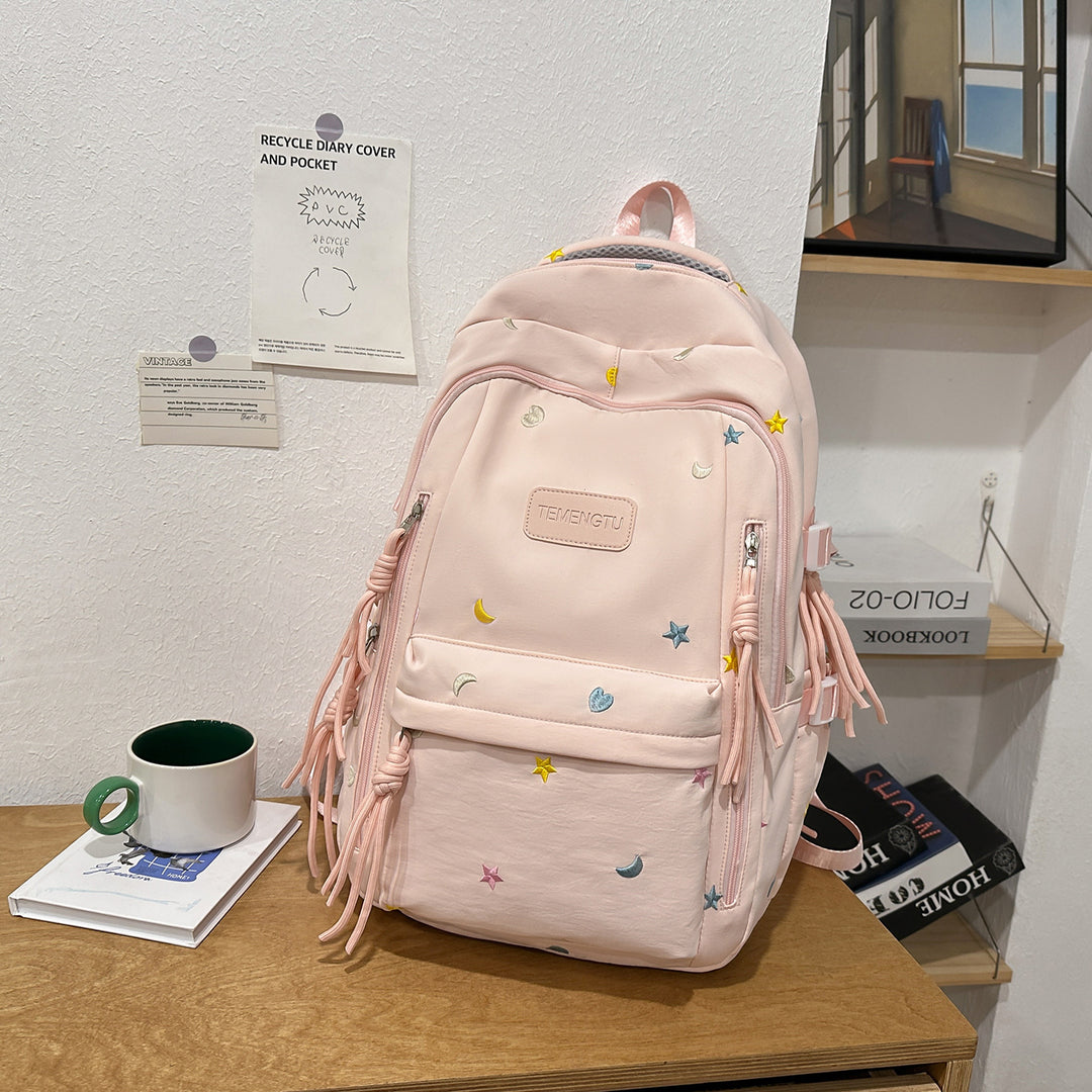 Stylish Embroidered Daily Backpack Stornfield