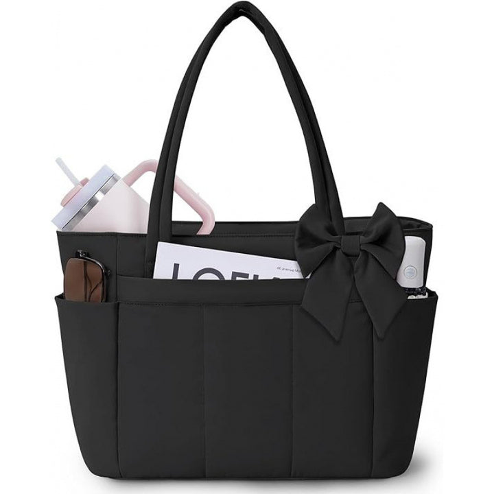 Elegant tote bag with bow design Stornfield