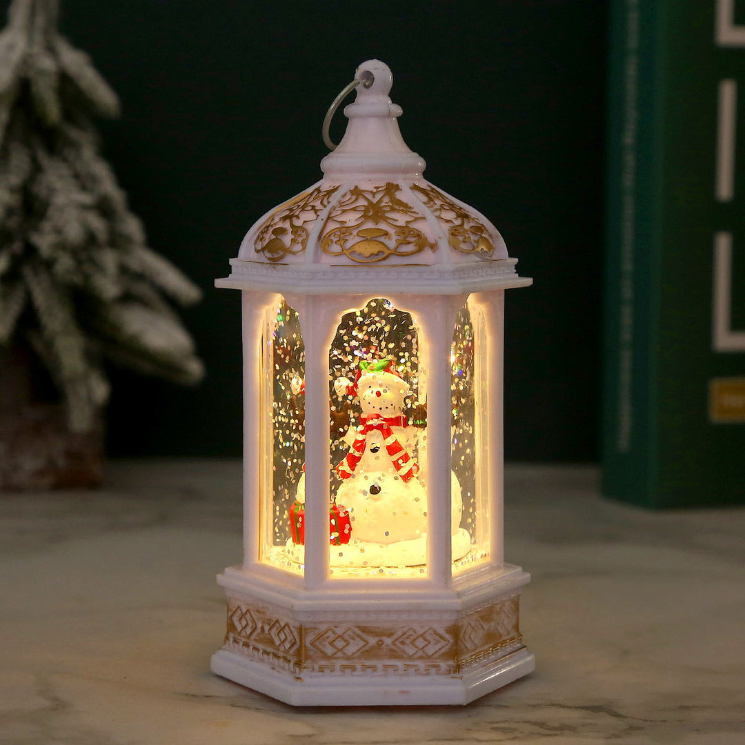Nostalgic Christmas lantern with moving Santa Claus Stornfield