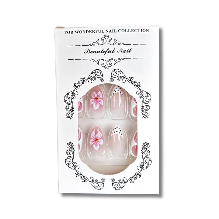 Premium Floral Press-On Nail Design Set