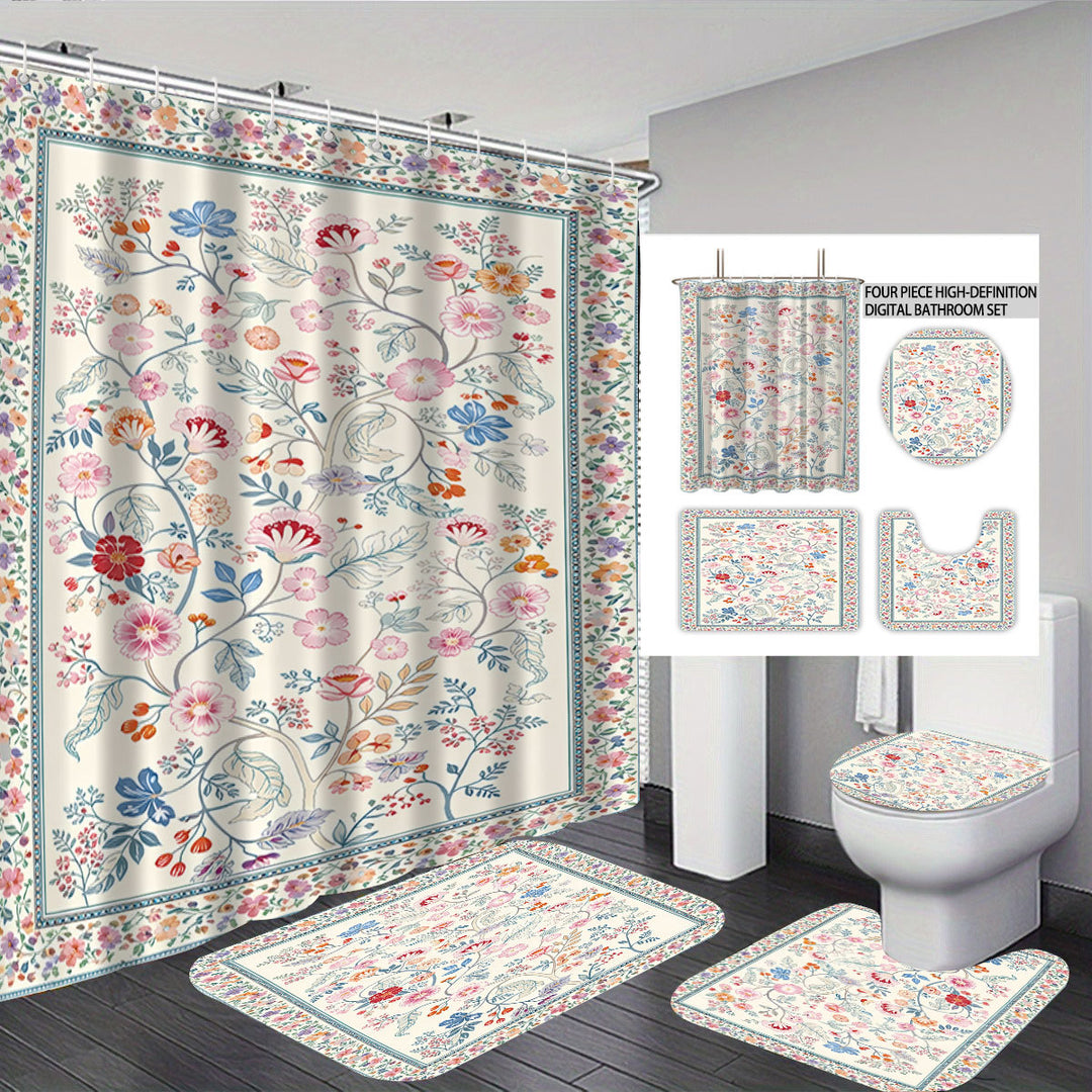 Digital Floral Print Bathroom Set Stornfield