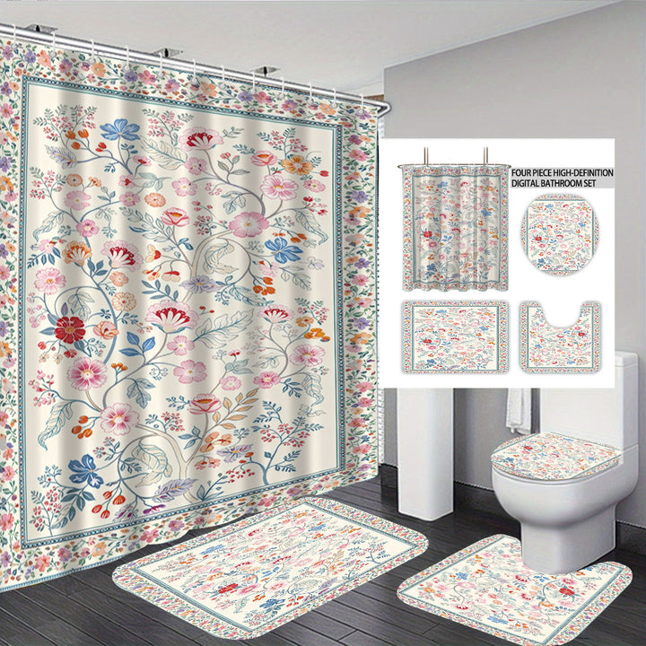 Digital Floral Print Bathroom Set Stornfield