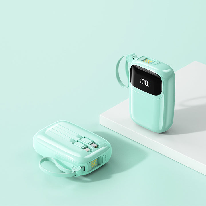 Compact power bank with intelligent fast charging port and digital battery level indicator Stornfield