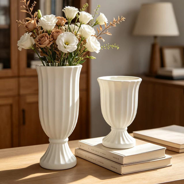 Majestic Ribbed Decorative Vase Stornfeild