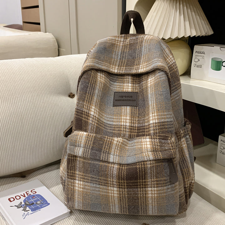 Cozy Plaid Backpack Stornfield