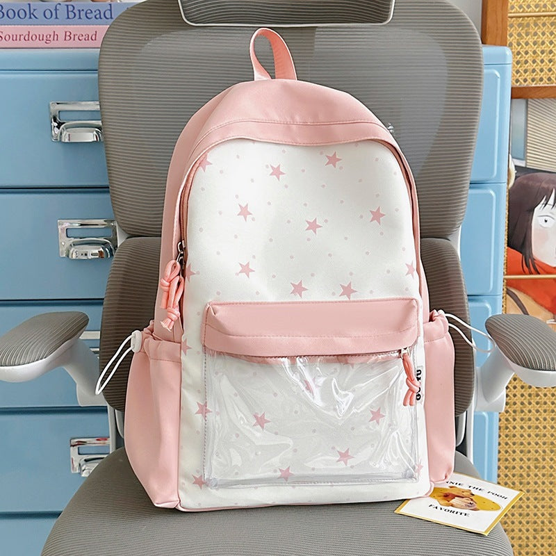 Fun-Themed Star Pattern Backpack Stornfield