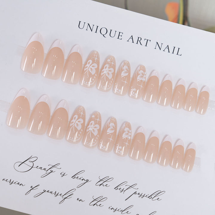 Artistic Floral Decorative Press-On Nails