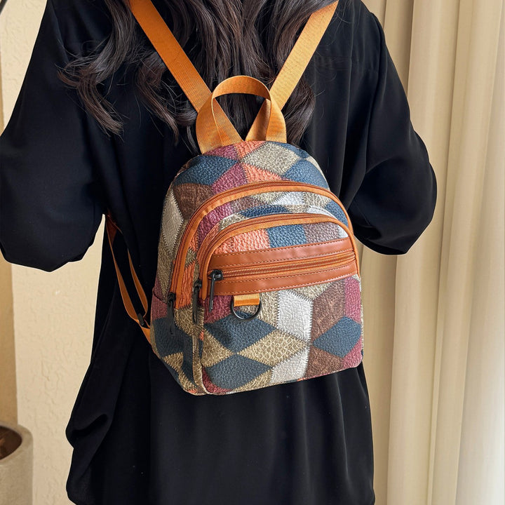 Women's Stylish Geometric Patterned Mini Backpack Stornfield