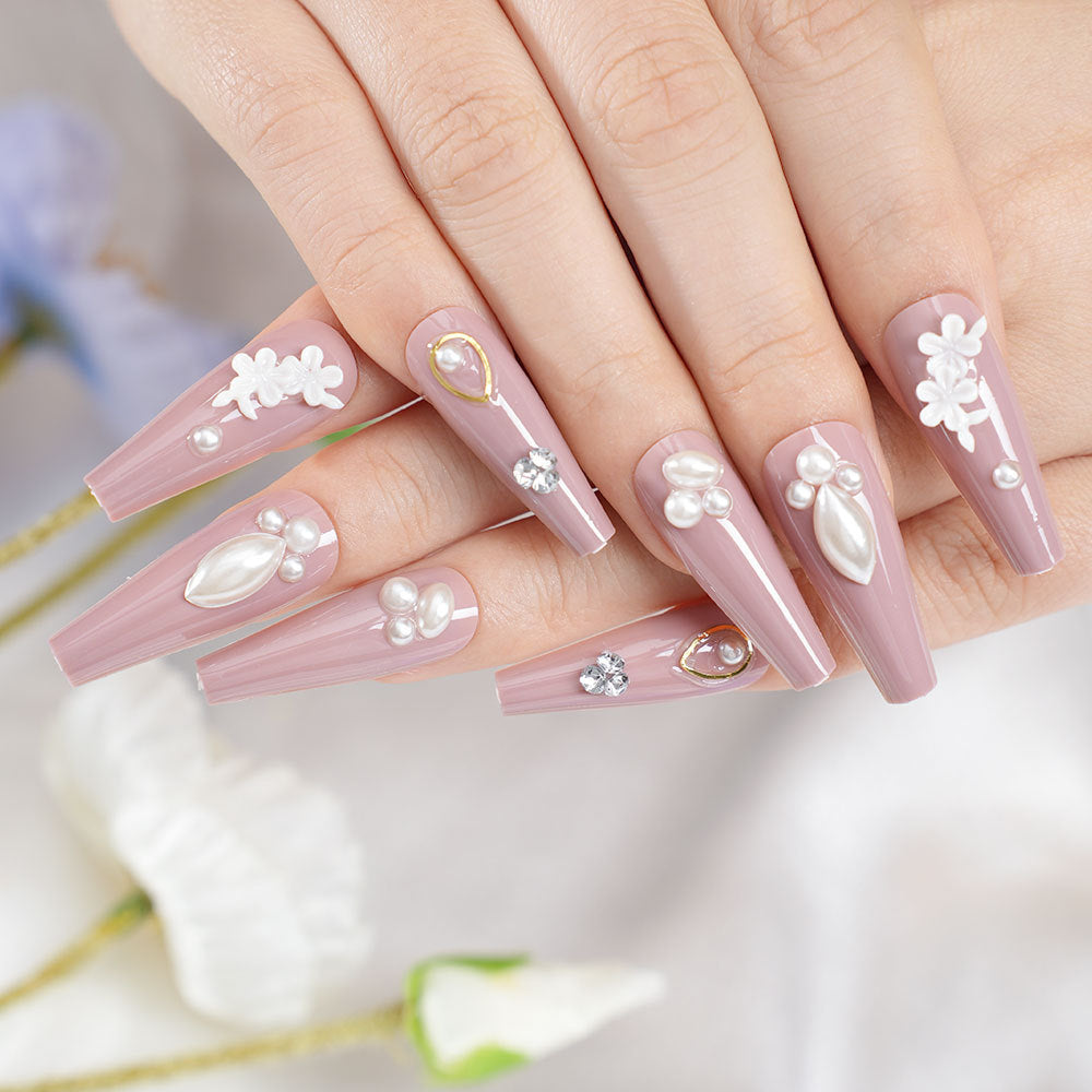 Decorative Press-On Nail Set Stornfield