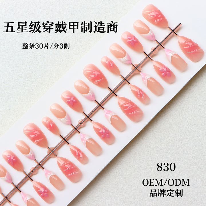 Floral Embellished Press-On Nail Set Stornfield