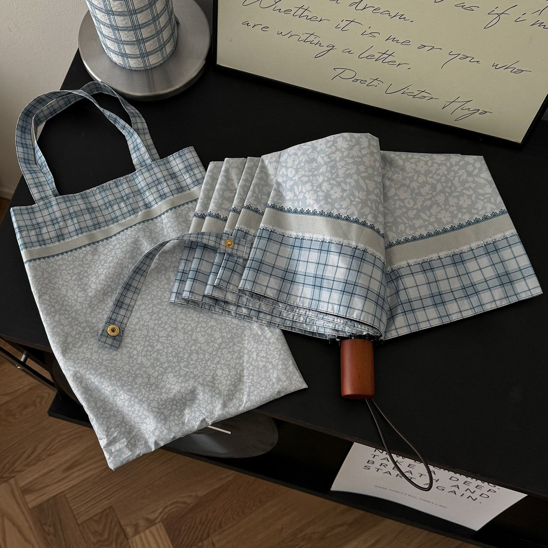 Women's tote bag with integrated folding umbrella Stornfield