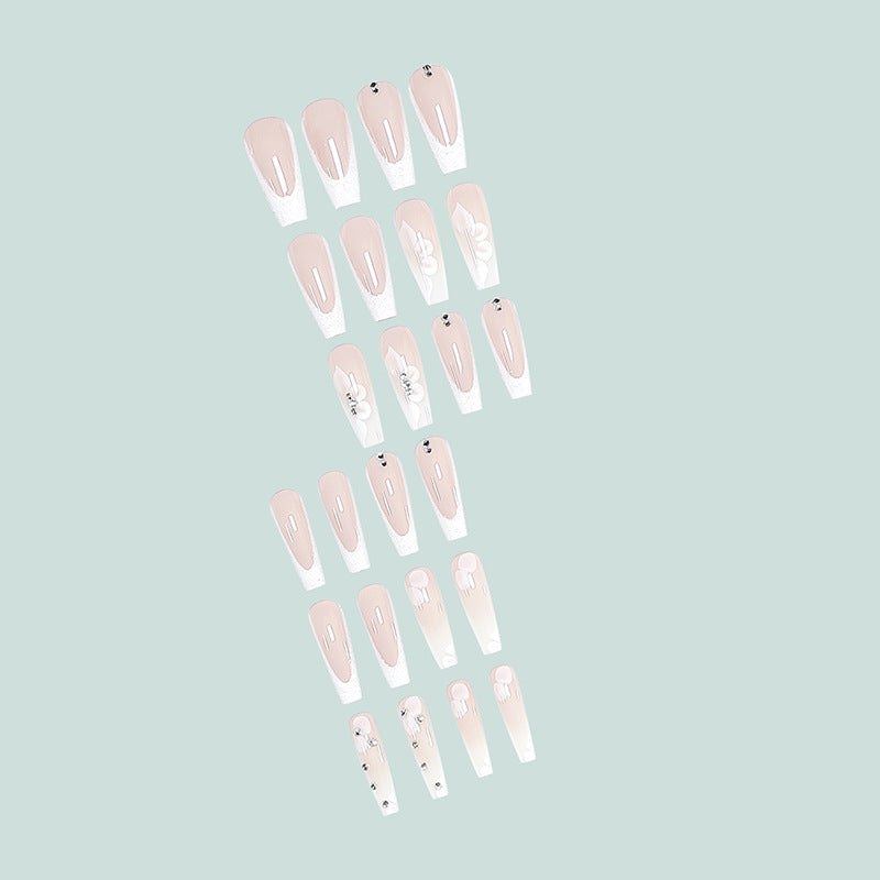 Glamorous stiletto artificial nails with floral details Stornfield