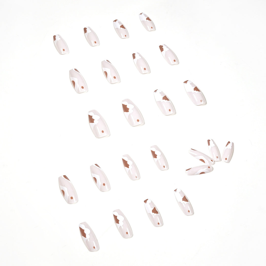Artistic acrylic nails with trendy design Stornfield