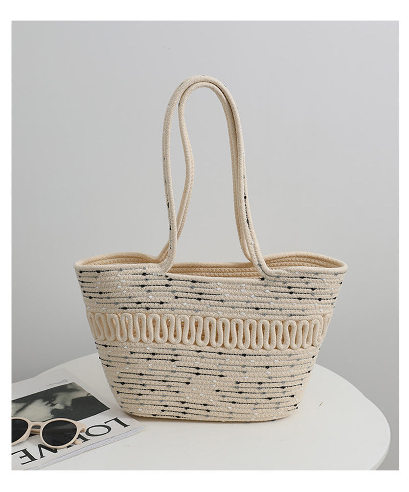 Elegant Handcrafted Beach Bag with Fine Braided Pattern Stornfield