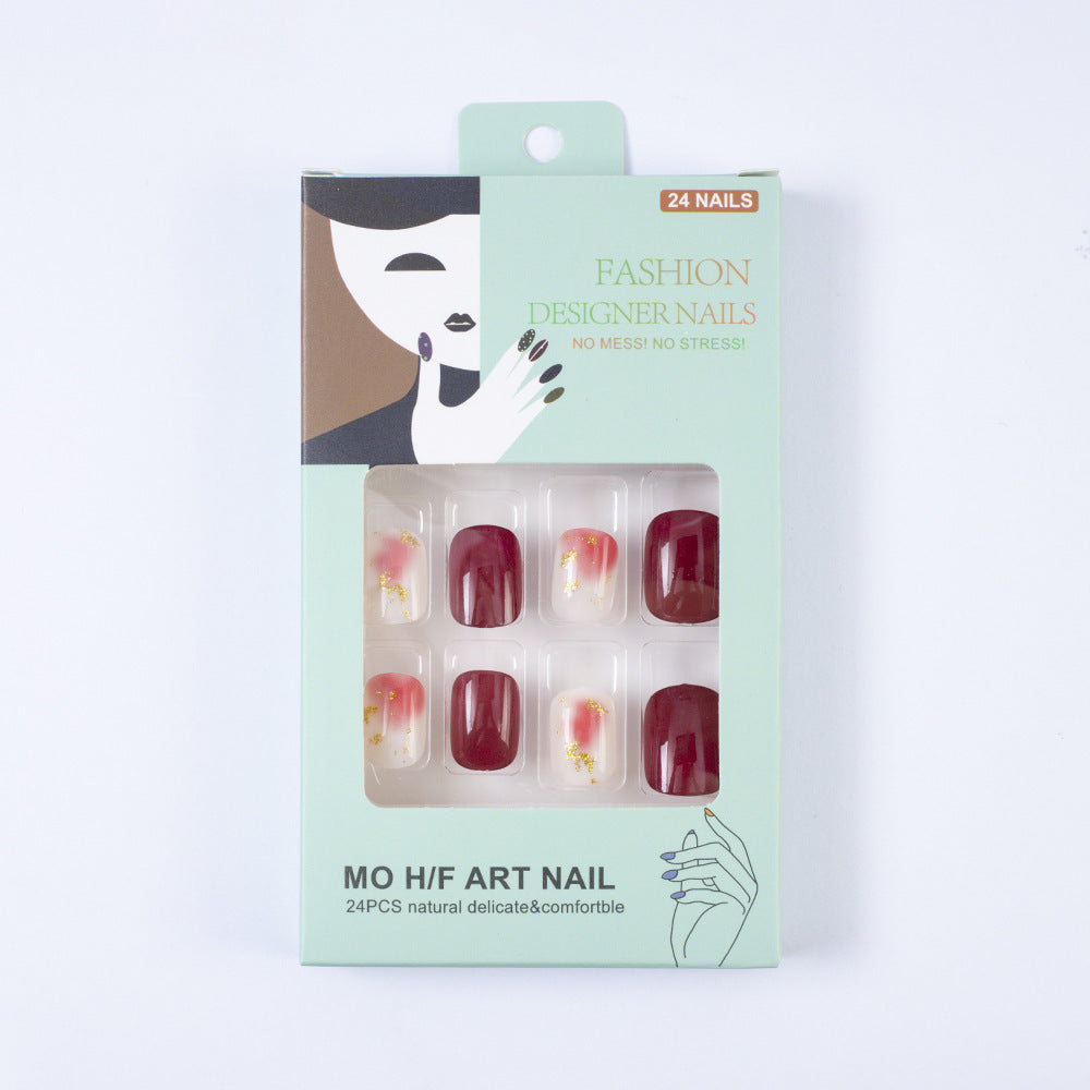 Artificial nails in modern glitter gradient design Stornfield