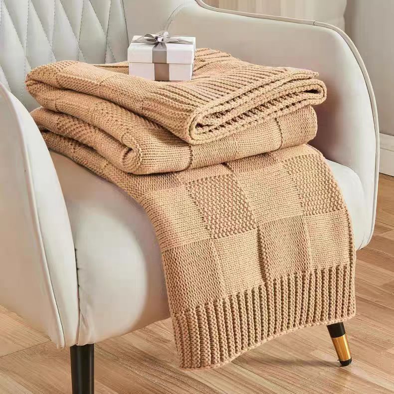Textured Knit Throw Blanket Stornfield