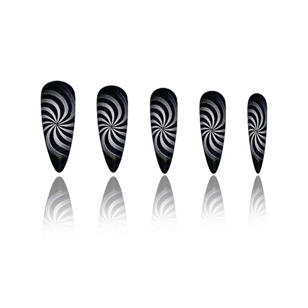 Artistic Spiral Design Nail Enhancements Stornfield