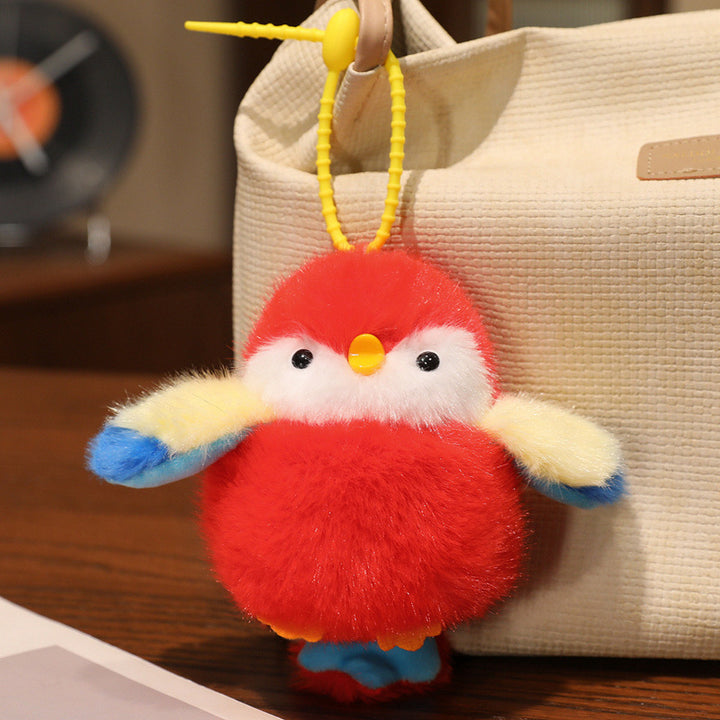 Fluffy Plush Chick Bag Charm Keychain with Flexible Loop Strap Stornfield