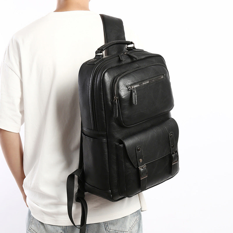 Premium Leather Organizer Backpack Stornfield