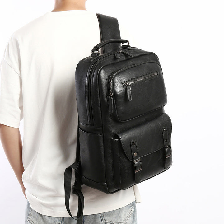 Premium Leather Organizer Backpack Stornfield