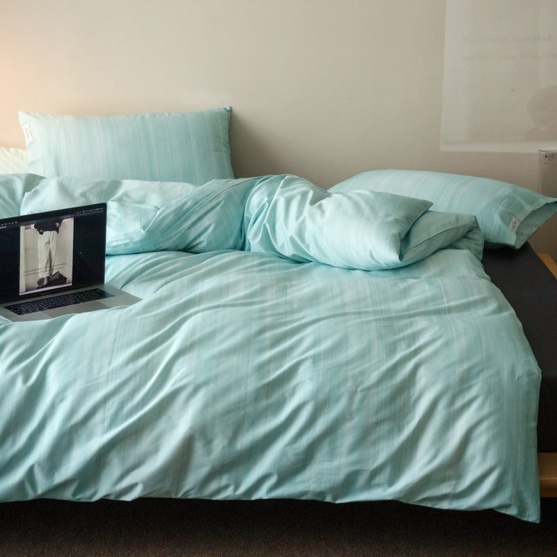 Breathable Percale Duvet Cover Set with Hidden Zipper and Corner Ties