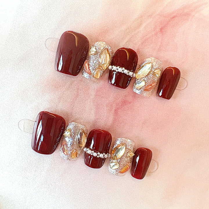Elegant French Tip Press-On Nails Stornfield