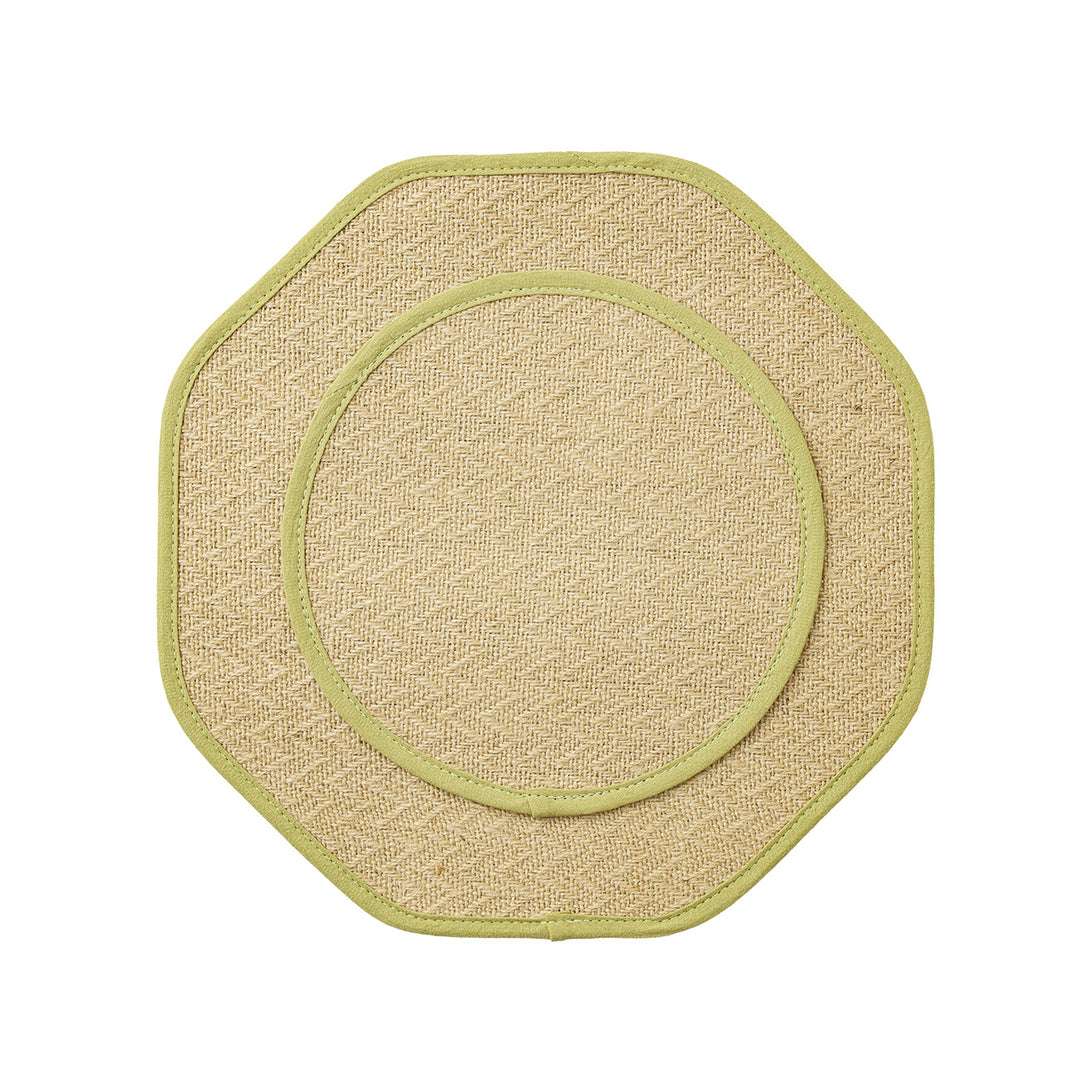 Straw sun hat with wide octagonal brim and cotton inner band Stornfield