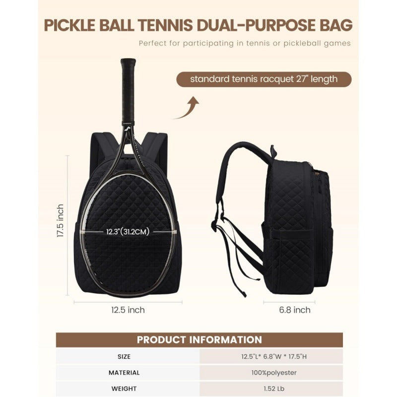 Quilted Tennis Racket Backpack Stornfield