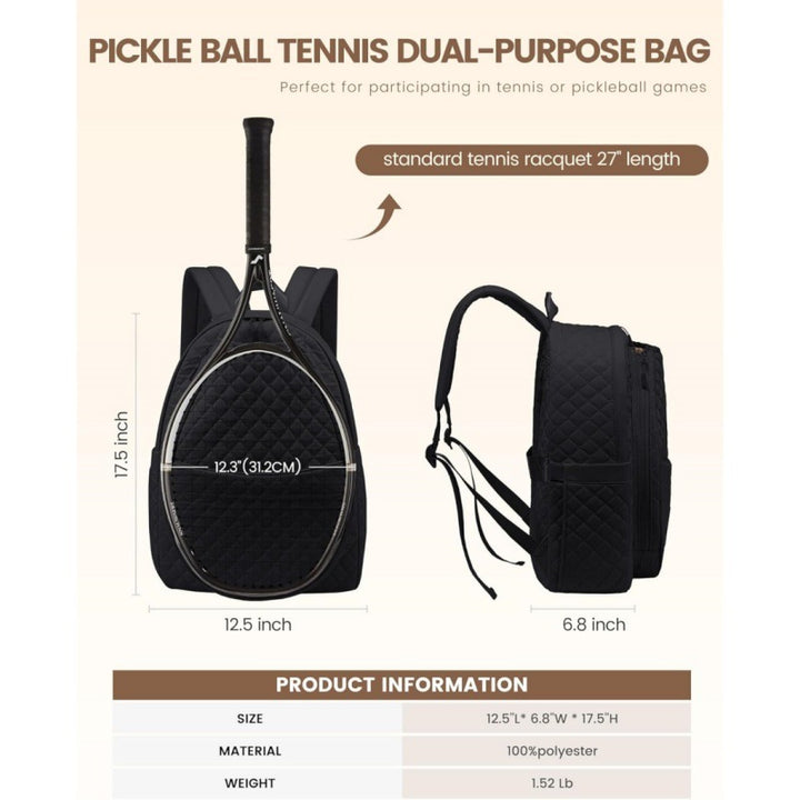 Quilted Tennis Racket Backpack Stornfield