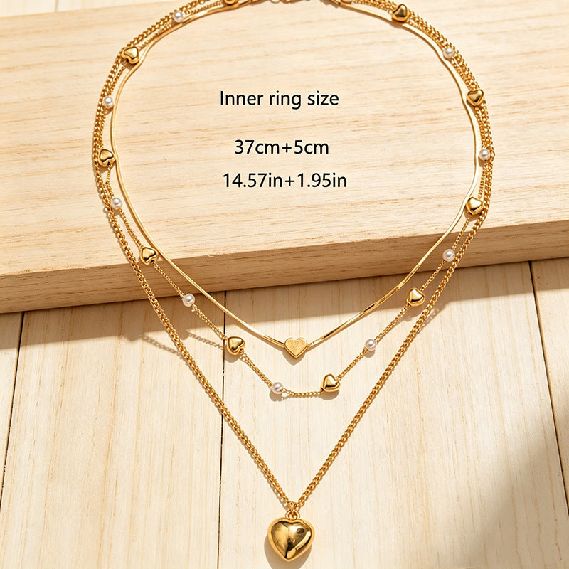 Heart-Shaped Layered Necklace Stornfield