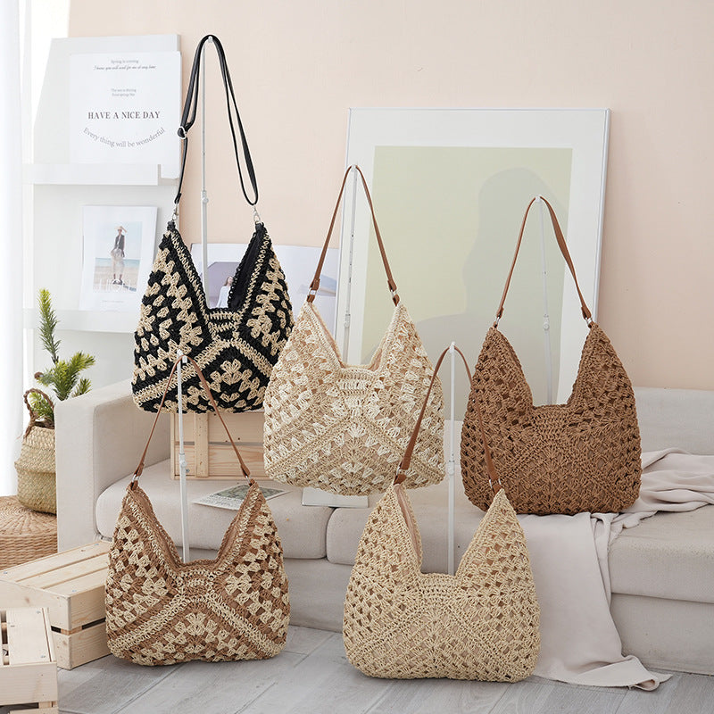 Handmade shoulder bag made from natural materials Stornfield