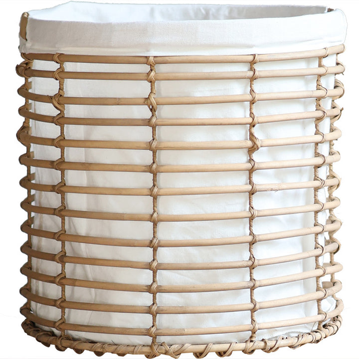 Decorative storage basket with fabric lining Stornfield