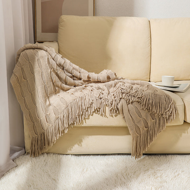 Knitted Cozy Throw Blanket