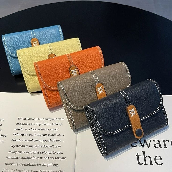 Textured Leather Tri-Fold Wallet Stornfield