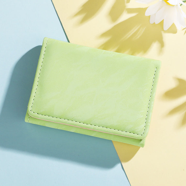 Textured Leather Flap Wallet