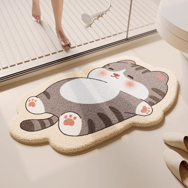 Cute Croissant-Shaped Bath Mat
