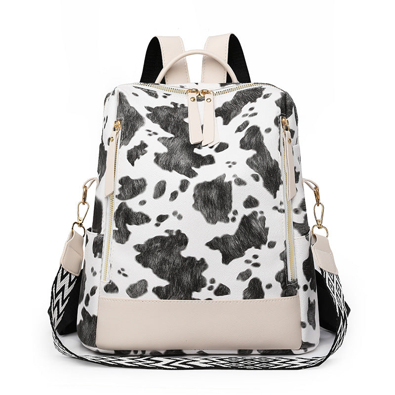 Fashionable Cow Print Backpack Stornfield