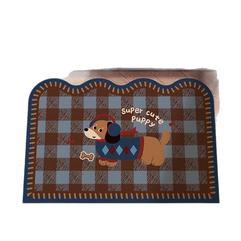 Playful Dog-Themed Floor Mat Stornfield