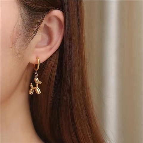 Playful Dog Pet Earrings Made of High-Quality Metal Stornfield